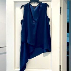 BCBG blue satin blouse